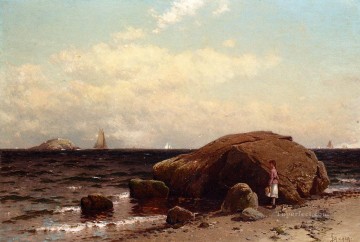 風景 Painting - 海を望むモダンなビーチサイドのアルフレッド・トンプソン・ブリッチャーの風景